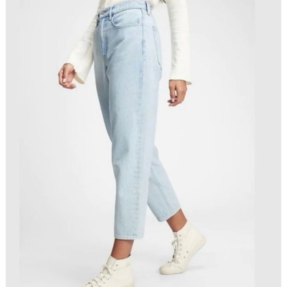 Gap barrel high rise light wash crop jeans size 2p - Picture 13 of 13